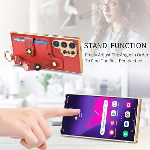 Coque Samsung A53 5G fleur 3D avec finitions galvanisées premium et bague de maintien kaki