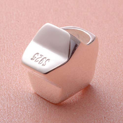 Ollia Jewelry 925 Sterling Silver European Style Beads Glossy Shiny Heart Charm Hold Me Firmly Charm Nature White Simulated Pearl Steadfast Love Charms (Silver Star) #TOP3