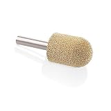 Kutzall Original Ball Nose Rotary Burr, 1⁄4" Shaft, Fine - Woodworking Attachment for Bosch, DeWalt, Milwaukee, Makita. Abrasive Tungsten Carbide, 3⁄4" (19mm) Dia. X 1-1⁄8" (28.5mm) Length, BN-34G