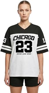 Bounce Back Apparels Chicago 23 Cotton Graphic T-Shirt for Women and Girls, Loose Fit, Half Sleeve, Casual Stylish Top Whi... Price In India