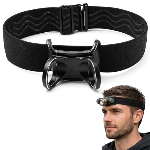 Paquete de 2 cinturones cómodos para faros delanteros, correa elástica de repuesto para faros delanteros, banda de repuesto para escalada en roca, espeleología, buceo, camping, trabajo, tareas