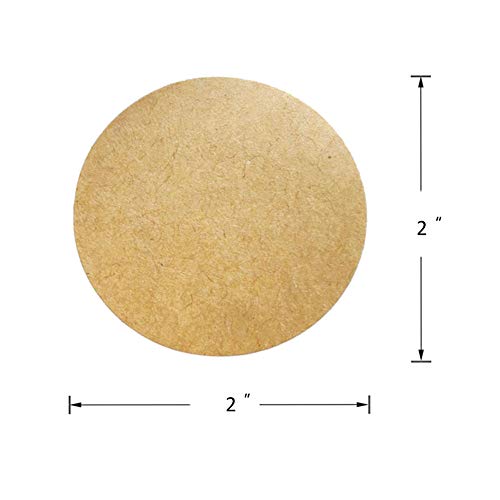 Hcode 2'' Natural Circle Price Stickers Kraft Paper Dots Labels Target Pasters Adhesive Writable Labels 500 Pieces Per Roll (2 Inches) #TOP2