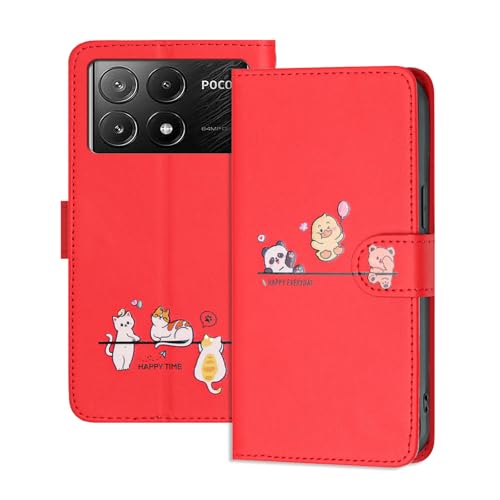 Kedic Xiaomi Poco X6 Pro �P�[�X �蒠�^ �����Ďq�����ۂ��Z���X Poco X6 Pro 5G �P�[�X �|�R X6 Pro �蒠�^�P�[�X �����ȓ����̃C���[�W���܂�������V�N���������炵�܂� Xiaomi Poco X6 Pro 
