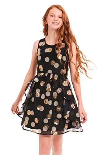 Hannah Banana Big Girls Tween Faux Leather Party Dress Hannah Banana Big Girls Tween Faux Leather Party Dress