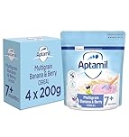 Aptamil Multigrain Banana and Berry Porridge Baby Food Cereal, 7+ Months, 200 g (Pack of 4)