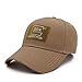 QOHNK Explosion Shooting Hunting Baseball Cap Fashion Cotton Outdoor Caps Leisure Sun Shade Hats Adjustable Golf Hat (Khaki)