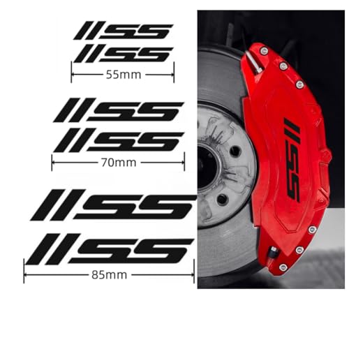 Image of 6Pcs SS Car Brake Calipers Rims Wheels Stickers Compatible Equinox Malibu Camaro Traverse Blazer Cruze Trailblazer Trax Sonic Spark
