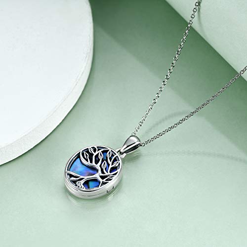 Onefinity Tree Of Life Locket Necklace Sterling Silver Locket Necklace That Holds Pictures Tree Of Life Locket Pendant Christmas Jewelry Gifts For Women Wife Girlfriend #TOP2