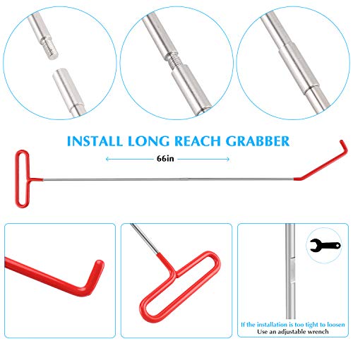 XYK Full Professional Automotive Car Tool Kit with Long Reach Grabber, Air Pump Bag and Non Marring Wedge, Professional Emergency Automotive Tools for Cars Trucks