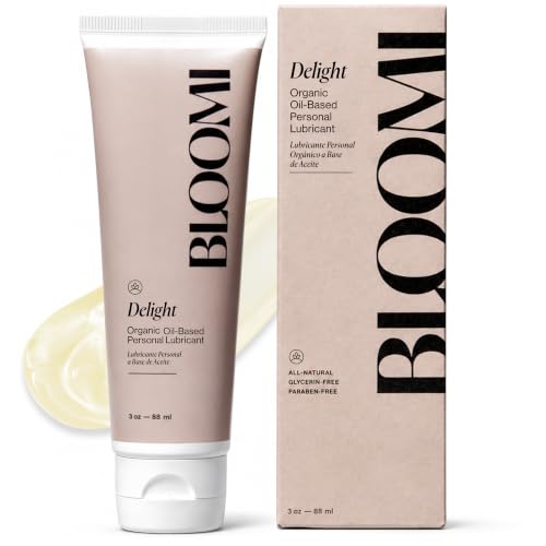Bloomi Delight Oil Based Lube - Long-Lasting Non-Greasy Personal Lubricant for Women & Couples Sensitive Skin-Friendly Fragrance-Free - With Organic Coconut Oil Cocoa Butter & Sea Buckthorn - 3oz