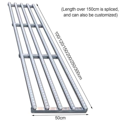 Wszechstronny stół transportowy, modułowa metalowa rama, tworzywo ABS, odpływ ze stali nierdzewnej, 30 x 100 cm, wytrzymały wózek na kółkach dla wydajnej obsługi materiałów