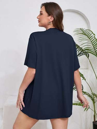 Image of AusLook Women's Plus Size Lightweight Open Front Cardigan 3 /4 Sleeve Cover Ups Shrugs Shawls and Wraps Kimono Jacket Coat