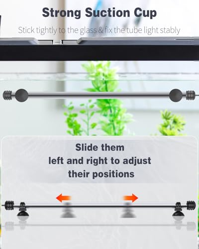 Image of Pawfly 5.5 W Aquarium LED Light 19 Inch Underwater Fish Tank Light with Timer Auto On /Off Fish Tank Background Lights with 8 Lighting Modes Submersible Multi-Colored Tube Lights for Decoration