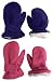 N'Ice Caps Little Kids and Baby Easy-On Sherpa Lined Fleece Mittens - 2 Pair Pack (2-3 Years, Purple/Fuchsia Pack)