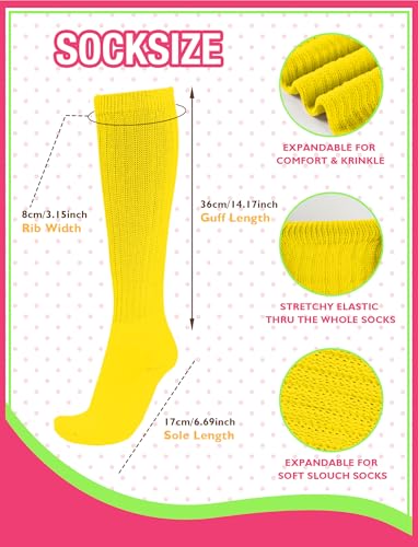 Image of Buauty Slouch Socks for Women, Soft Extra Long Chunky Scrunch Knee High Sock Winter Knit Slouchy Socks Leg Warmmers