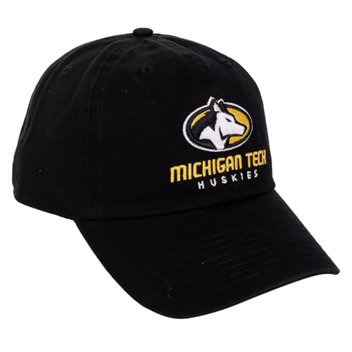 Gorra beisbolera ajustable Michigan Tech negra miniatura 1