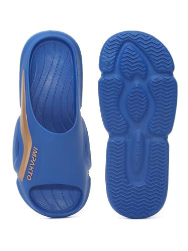 Image of Impakto Men EVA Flip Flops | Lightweight, Soft & Comfortable Slippers | Wide Toe Box, Airflow Ventilated Design, Anti-Skid & Water-Resistant, Indoor & Outdoor Chappal | Everyday Essentials