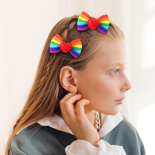 Pinzas de pelo arcoíris y pasadores coloridos para el día del orgullo 4