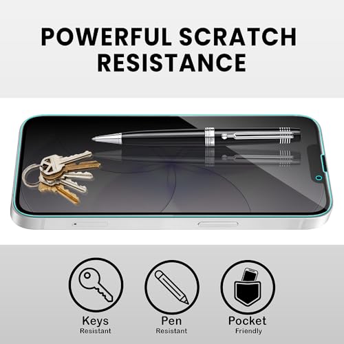 Image of ArmourPro Privacy Tempered Glass for iPhone 17e, 16E, 14 and iPhone 13, Anti Spy Anti Peeping Screen Protector, Edge-to-Edge Full Coverage, 9H Hardness with Cable Protector | Black