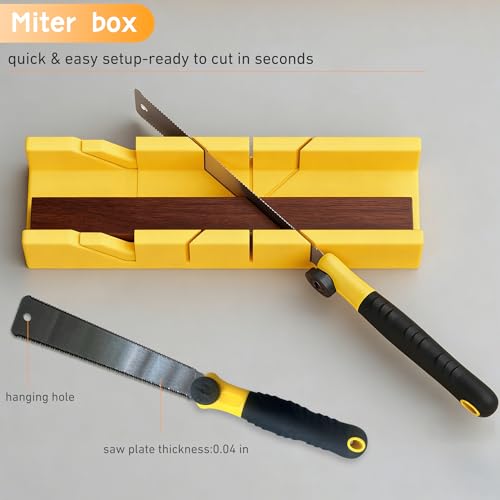 4-Piece Miter Box & Saw Set