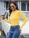 LOMON Turtleneck Sweater Women Long Sleeve Lightweight Dressy Casual High Neck Pullover Knitted Sweaters Woman Fall Winter Tops Yellow