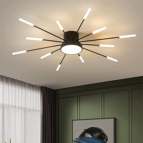 Plafonnier feux d'artifice LED lustre suspension 42 flammes télécommande 4500K encastré