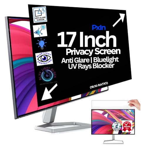 Image of Pxin TechnoEye 17 Inch (16:10) Laptop Privacy Screen Filter - NO Eye Strain | Anti-Blue Light + Anti-Glare | Privacy Screen Protector