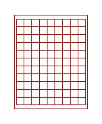 Velourseinlage rot 2199E Lindner pour monnaies de diamètre 19 mm