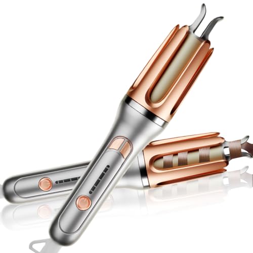 IGEAIIE Automatic Curling Iron 32mm, Self-Rotating Hair Curler with Ceramic Tourmaline Barrel, Portable Curling Wand, 30s Fast Heat-Up, 4 Temperature Settings, Anti-Scald, Auto Shut-Off
