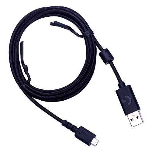 Cable de carga USB de 1,8 m de repuesto para Logitech G933 7
