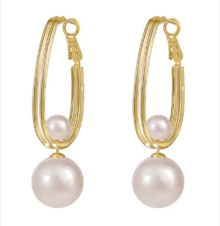See full amazon price history chart for VIEN Vintage Korean Fashion Pearl Earrings For Women Hoop Ellipse Knotted Earrings Stainless Steel Drops & Danglers VIEN Vintage Korean Fashion Pearl Earrings For Women Hoop Ellipse Knotted Earrings Stainless Steel Drops & Danglers (B0CVQD4JT4) Amazon Price History, Amazon Price Tracker