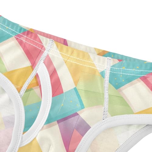 KLL Colorful Stripes Toddler Boy Pure Cotton Briefs Breathable Children Panties4