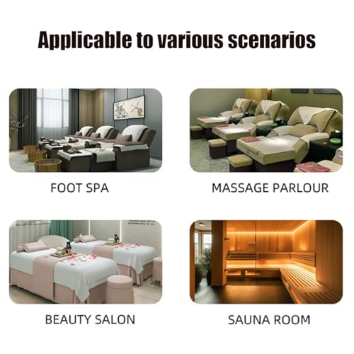 Bañera portátil para masaje de pies en acrílico con calor y luz colorida, para tratamientos caseros de spa y pedicura miniatura 7
