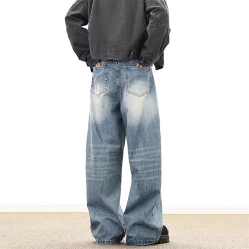 Retro Wide-Leg Jeans for Men and Women, American Loose-Fitting Jeans, Street Fashion Style3