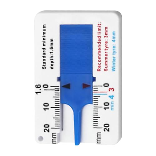 Tyre Tread Depth Gauge - Tire Tread Depth Meter | Tire Tread Depth Gauge Tool | Portable Tyre Tread Checker | Tread Depth Measuring Tool | Car Motorcycle Truck Tyre Tread Gauge