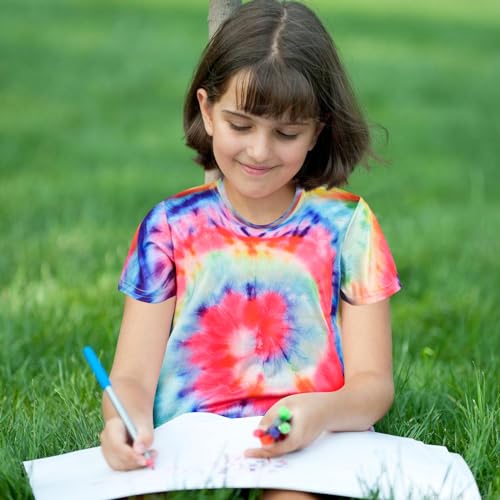 Image of Boys Tie Dye Shirts 3-12 Years Hippies Crewneck Kids Short Sleeve Tee | Boys Tie Dye Shirts