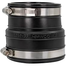 Fernco P1059-33 Flexible PVC Coupling For 3" Plastic Socket to Pipe Plumbing Connections