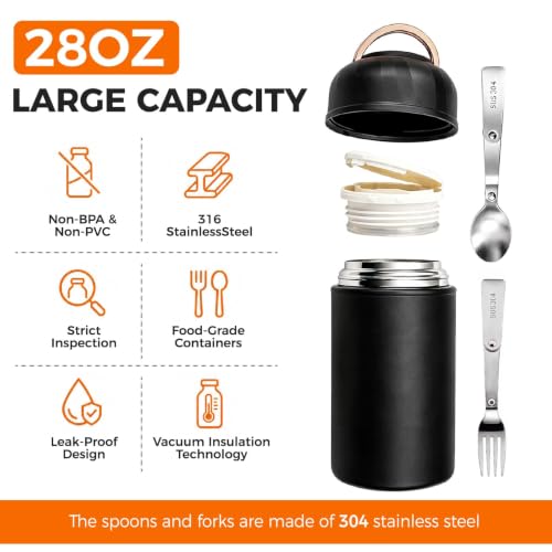 Insulated Food Flask, 28 oz Insulated Stainless Steel Food Jar by zunmial - Used condition - Image 3