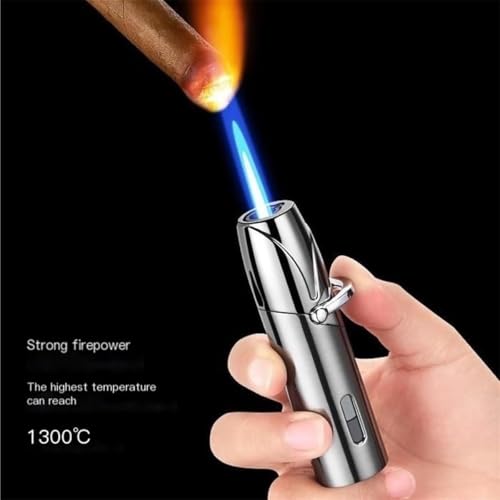 Encendedor metálico portátil con llama ajustable miniatura 3
