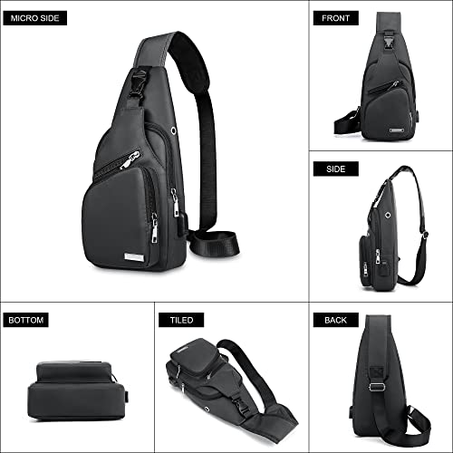 Waterproof Sling Bag Crossbody Backpack for Men Women Sling Backpack Hiking Daypack Multipurpose Cross Body Chest Bag3