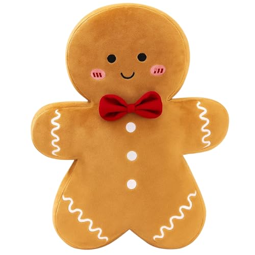 DqiUnaX Weihnachtskissen, Lebkuchenmann Kissen, Weihnachtsdeko Kissen,...