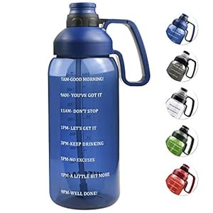 Half-Gallon-Water-Bottle-With-Straw-2l-Water-Bottle-Motivational-Water-Bottle-64-Oz-Water-Bottle-With-Time-Marker-Wide-Mouth-Water-Jug-for-Sports-Water-Bottle-BPA-Free-Leakproof-Blue-Water-Bottles Half Gallon Water Bottle With Straw, 2l Water Bottle Motivational Water Bottle 64 Oz Water Bottle With Time Marker, Wide Mouth Water Jug for Sports Water Bottle BPA Free Leakproof, Blue Water Bottles