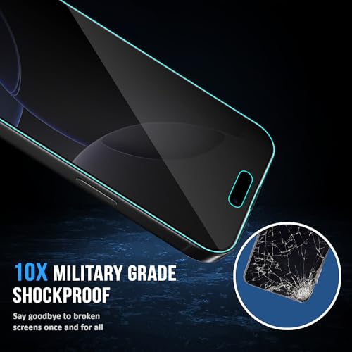 Image of ArmourPro Privacy Tempered Glass for iPhone 16 / iPhone 15 - Anti-Spy Anti Peeping Screen Protector, 9H Hardness, Edge-to-Edge Coverage, Ultra Thin, Bubble-Free Installation Kit | Black