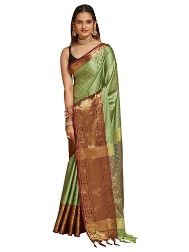 Image of Avantika Fashion Women's Woven Cotton Silk Art Silk Banarasi Saree With Blouse Piece