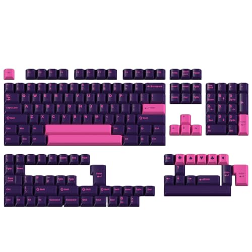 Image of Guffercty kred Cherry Profile PBT Keycaps 156 Key Set, Oil Proof Fade Resistant Keycaps Fit 60% /65% /75% /80% /TKL /100% Mechanical Keyboard (Lively Pulse)