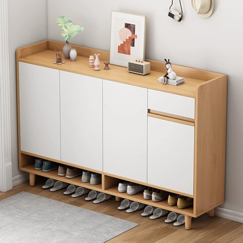 Meuble à chaussures à 5 niveaux compact anti-odeur avec tiroirs de rangement