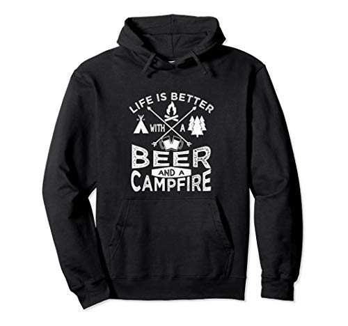 Camping Hoodie Men Women Beer Campfire Graphic Tent