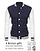 COOFANDY Men's Fashion Varsity Jacket Causal Slim Fit Cotton Letterman Baseball Bomber Jackets, Navy, X-Large