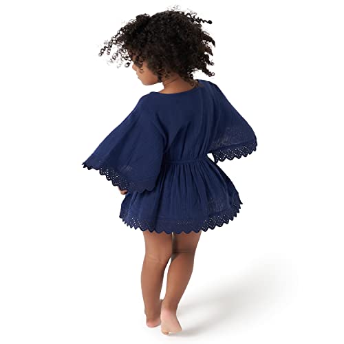 Gerber Baby and Toddler Girls Swim Cover Up, Navy, 12 Months - image 4