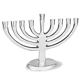 Zion Judaica Stylish Elegant Menorah Elegant Candle Minorah for Hanukkah Uses Standard Chanukah Candles